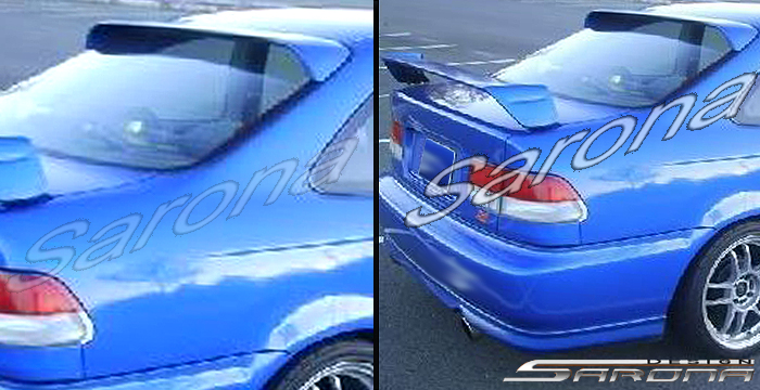 Custom Honda Civic  Coupe Roof Wing (1996 - 2000) - $225.00 (Part #HD-028-RW)